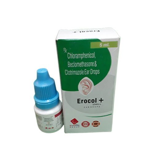 EROCOL+: CHLORAMPHENICOL 5 % + BECLOMETHASONE 0.025 %, a product by Events Pharmaceuticals Pvt. Ltd.