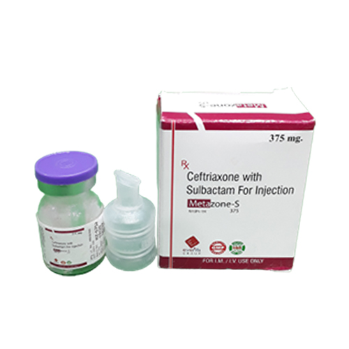 METAZONE – S: CEFTRIAXONE SOD. 250 MG + SULBACTUM SOD.125 MG, a product by Events Pharmaceuticals Pvt. Ltd.