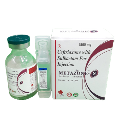 METAZONE – S: CEFTRIAXONE SOD. 1 GM + SULBACTUM, a product by Events Pharmaceuticals Pvt. Ltd.